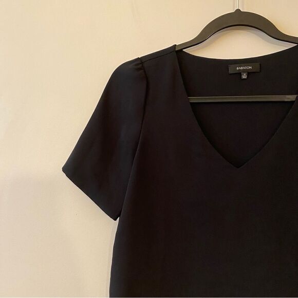 Aritzia-Babaton Black Randy Blouse (Size:XS) - Picture 7 of 10